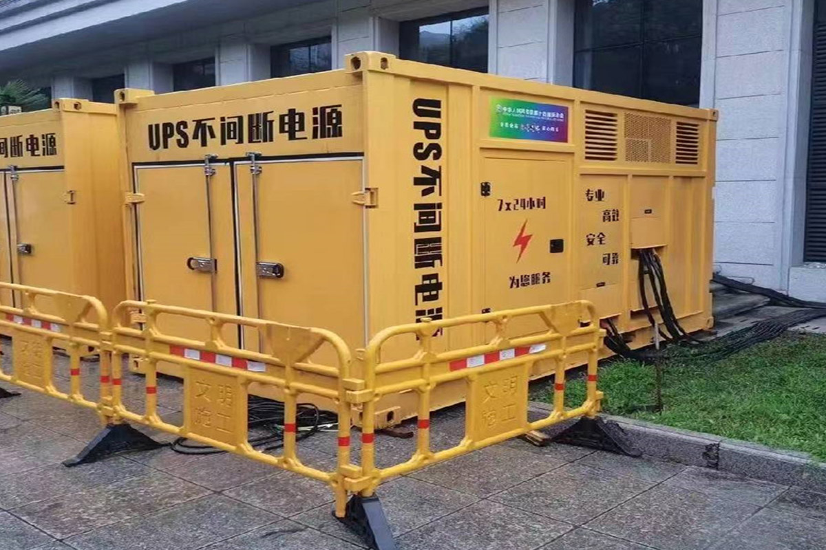 灞桥发电机租赁施工现场